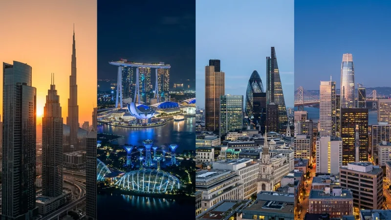Global FinTech Hubs 2025: Dubai, Singapore, London vs Silicon Valley
